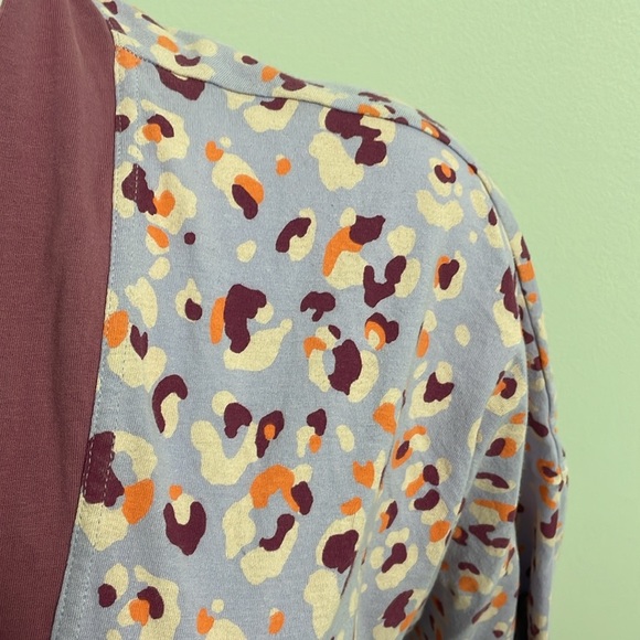 Pact Organic Women's Mod Leopard Wisteria Staycation Short Robe XS/S - Picture 6 of 10